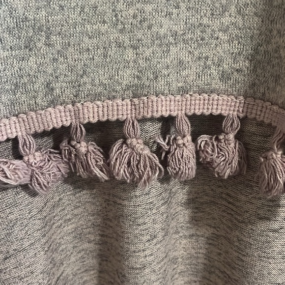 Cute dusty pink high low tank top, slightly used, tassels size M, custom made - Picture 2 of 2